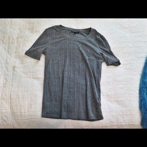 Gray ribbed Topshop top